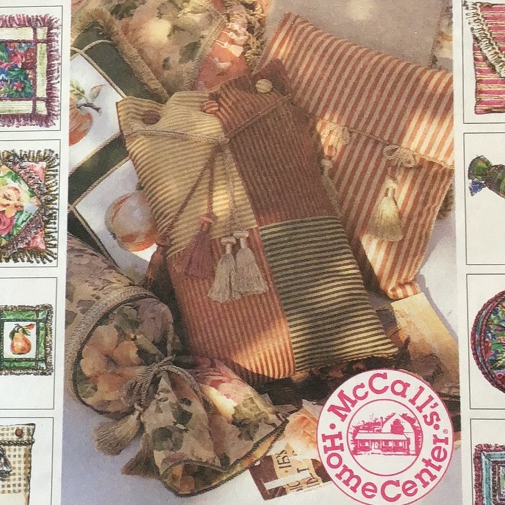 McCall’s 8661 Vintage Home Decorating Pillow Essentials Sewing Pattern New Uncut